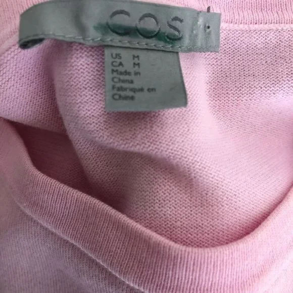 COS Oversized Sweater Dress Pockets with Silk Skirt - Picture 7 of 7